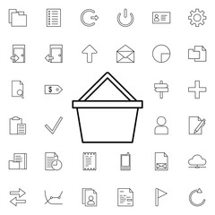 basket neon icon. Elements of web set. Simple icon for websites, web design, mobile app, info graphics