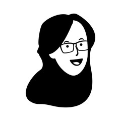 woman with glasses icon image