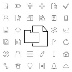 folder and list neon icon. Elements of web set. Simple icon for websites, web design, mobile app, info graphics