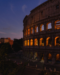 The Colosseum in the dark