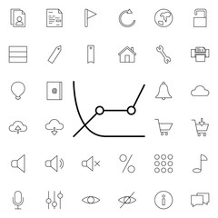 chart neon icon. Elements of web set. Simple icon for websites, web design, mobile app, info graphics