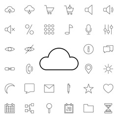 cloud data neon icon. Elements of web set. Simple icon for websites, web design, mobile app, info graphics