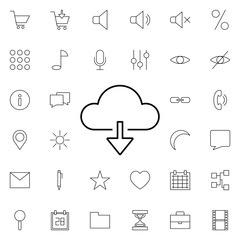 download sign neon icon. Elements of web set. Simple icon for websites, web design, mobile app, info graphics