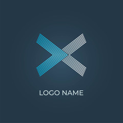Fototapeta premium Letter X logo isolated. Alphabet vector image