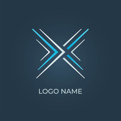 Letter X logo isolated. Alphabet vector image