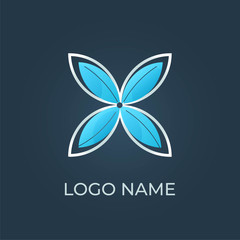 Letter X logo isolated. Alphabet vector design