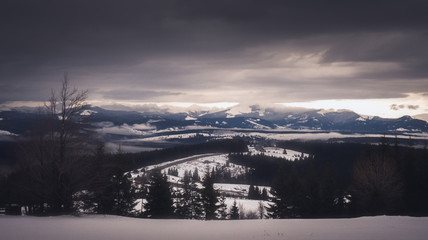 winter panoramic view