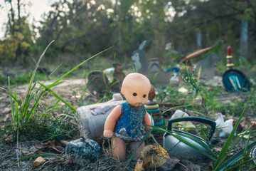 City ghost Pripyat. Chernobyl Exclusion Zone. The accident at the Chernobyl nuclear power plant....