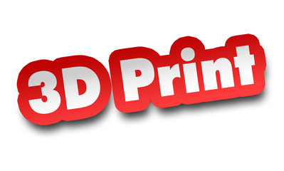 3d print concept 3d illustration isolated