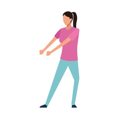 avatar woman standing icon