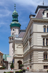 Fire tower in the old Hungarian town