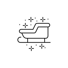 Sleigh winter icon. Simple line, outline vector of winter vacation icons for ui and ux, website or mobile application