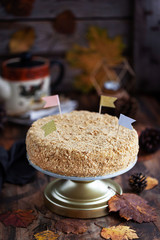 Delicious homemade millefeuille cake (Napoleon)