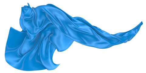 Obraz premium Abstract background of blue wavy silk or satin. 3d rendering image.