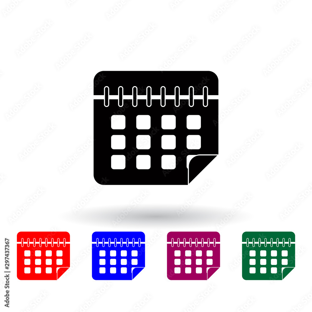 Poster the calendar multi color icon. elements of university life set. simple icon for websites, web design