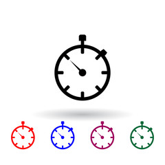 stopwatch multi color icon. Elements of university life set. Simple icon for websites, web design, mobile app, info graphics