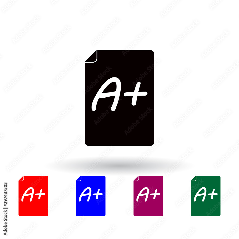 Poster score a multi color icon. elements of university life set. simple icon for websites, web design, mob