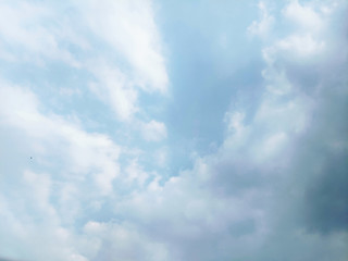 Abstract blue sky with clouds, nature photography