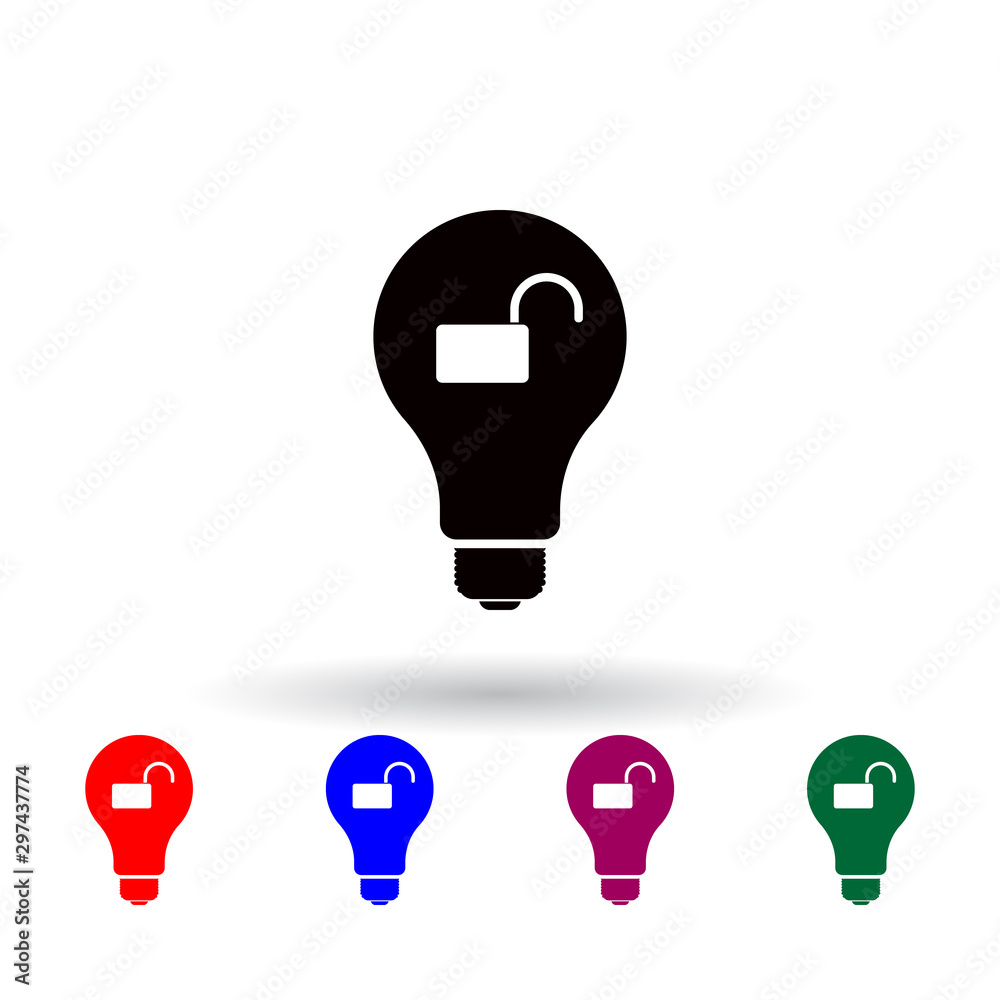 Poster open idea multi color icon. elements of university life set. simple icon for websites, web design, m