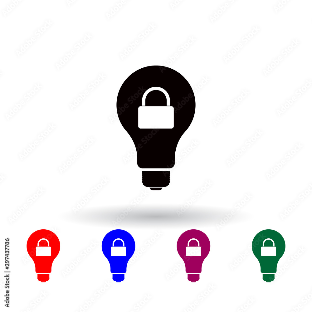 Poster closed idea multi color icon. elements of university life set. simple icon for websites, web design,