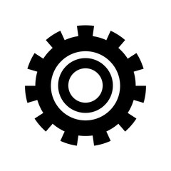 gear wheel icon, isolated design