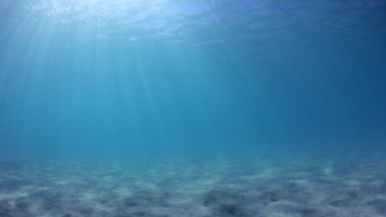 Blue water background in ocean