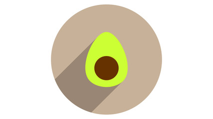 Avocado icon vector design. Simple stylish icons with shadow