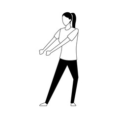 avatar woman standing icon