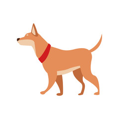 cute dog icon image, flat design