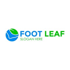 Foot leaf logo design