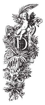recommend clip art: D, Ornate, vintage illustration