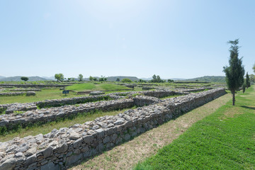 The ruin Taxila, a world heritage site, the historic city (university) where Buddha spent 40 years preaching, Punjab, Pakistan.