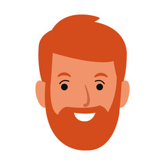 happy man with beard icon