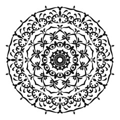 Mandala pattern black and white good mood