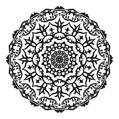 Mandala pattern black and white good mood