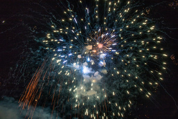 Fototapeta premium New Year celebration fireworks in Brazil