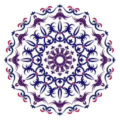 Mandala pattern black and white good mood