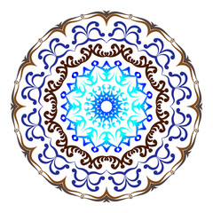 Mandala pattern black and white good mood