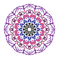 Mandala pattern black and white good mood