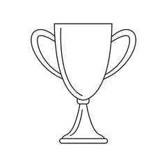 trophy icon image, flat design