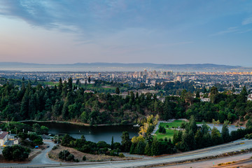 Naklejka na ściany i meble Sunrise over the San Francisco Bay Area