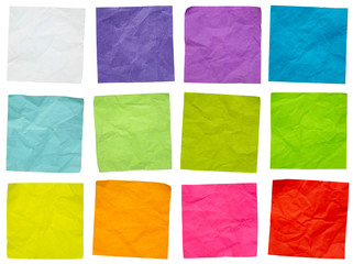 set of colorful sticky reminder notes