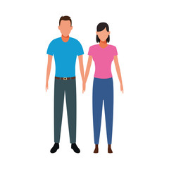 avatar couple icon, colorful design