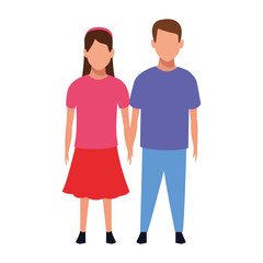 Obraz premium avatar girl and boy icon