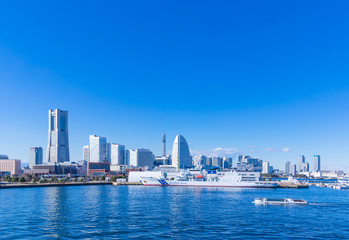 (神奈川県ｰ都市風景)横浜大桟橋から見渡す風景１