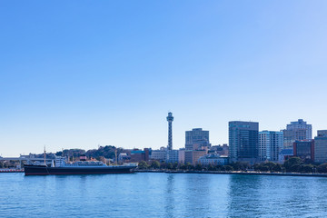 Fototapeta premium (神奈川県ｰ都市風景)横浜大桟橋から見渡す風景４