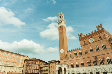 Obraz premium Piazza del Campo of historical city Siena, Italy