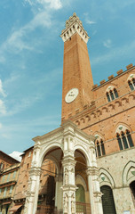 Fototapeta premium Piazza del Campo of historical city Siena, Italy