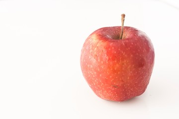 Red apples isolated against white