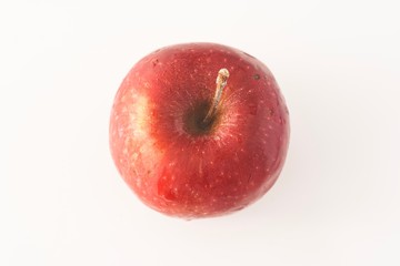 Red apples isolated against white